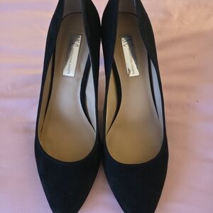 INC International Concepts Black Suede Heels